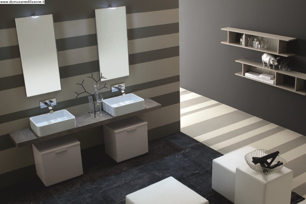 arredo bagno con doppio lavandino