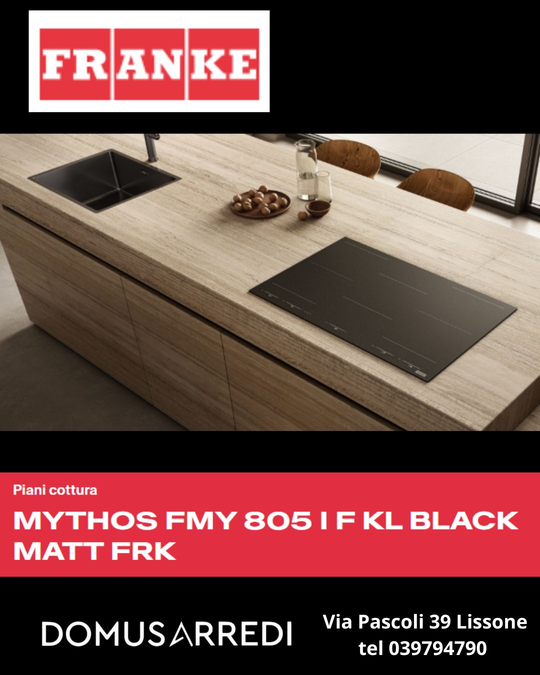 FRANKE PIANO A INDUZIONE VETRO OPACO