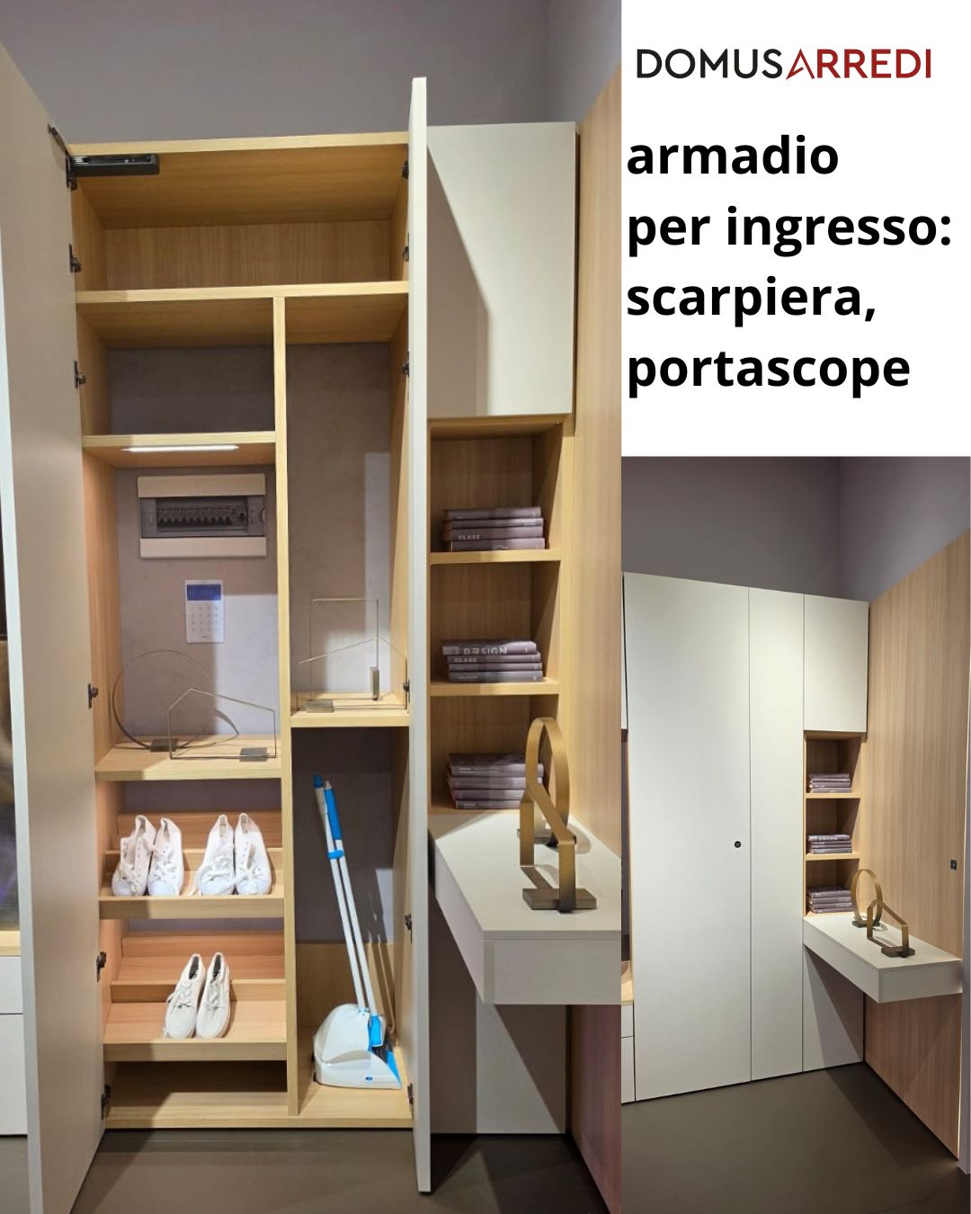 armadio ingresso con scarpiera